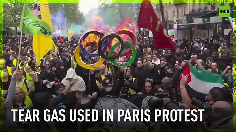 Police deploy tear gas against demonstrators at May Day in Paris