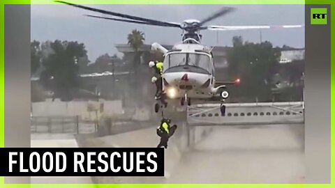 Rescues underway as LA hit by heavy floods