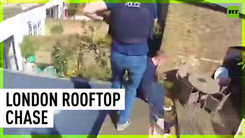 Heart-stopping rooftop chase as police pursue fraudster gang