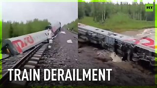 Passenger train derails in Russia