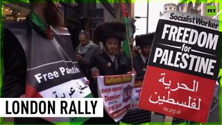 Pro-Palestinian activists rally in London