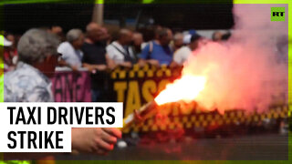 Nationwide strike: Hundreds of taxi drivers rally in Rome