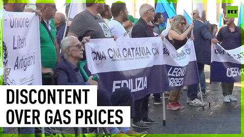 Protesters rally against rising energy costs in Italy