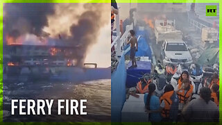 Fire engulfs Thai ferry with over 100 people on board