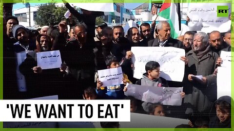 Jabaliya refugee camp protest | Palestinians demand food & medicine