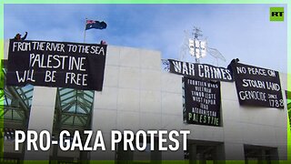 Activists break into Australia's Parliament House to unfurl pro-Gaza banners