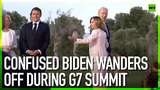 Confused Biden wanders off during G7 summit