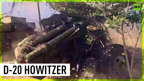 Russia’s D-20 howitzer crew in combat