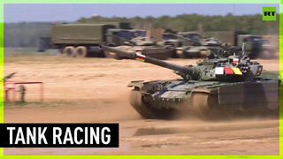 Tank Biathlon: International crews take part in armored vehicle races
