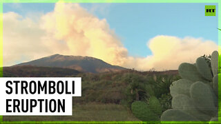 Stromboli volcano unleashes lava and smoke