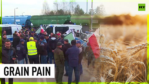 Farmers attempt to block railway where Ukrainian grain enters Poland