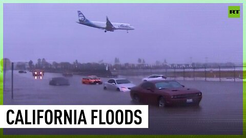 Heavy rain causes flooding near California airport