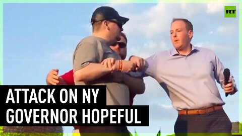‘You’re done!’ New York governor candidate attacked on stage