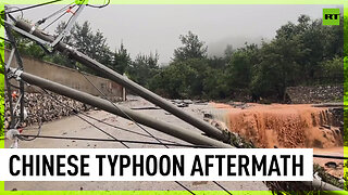 Video and drone footage shows aftermath of Typhoon Doksuri