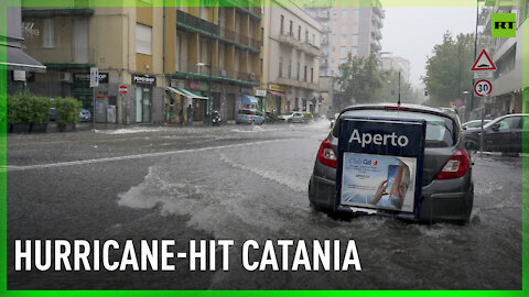 Torrential rain wreaks destruction in Italy’s Catania