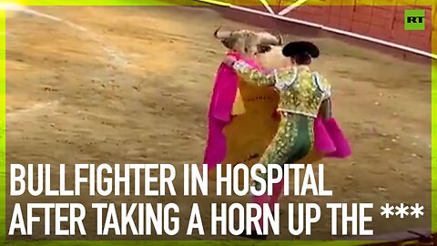 Bullfighter in hospital after taking a horn up the ***