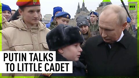 'I wanted to be like my father' | Putin talks with cadet school student