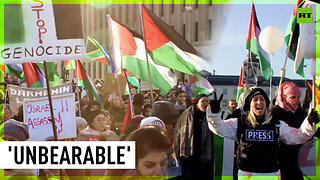 Massive pro-Palestine march in Lyon
