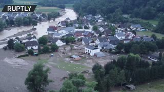Drone footage | Aftermath of deadly western Germany floods
