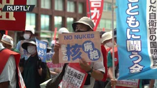 Anti-nuke demonstration on 76th anniversary of Hiroshima bombing