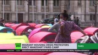 Desperation | Homeless migrants install makeshift Paris camp demanding housing solution