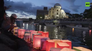 Lanterns illuminate Hiroshima's river to remember 1945 atomic bombing victims