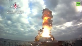 Right on target! Russian frigate test-fires ‘Otvet’ (Answer) anti-submarine missile