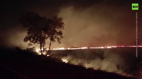 Firefighters battle 'out of control fires' in Brazil’s Pantanal wetlands