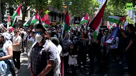 Thousands protest in Melbourne demanding permanent ceasefire in Gaza