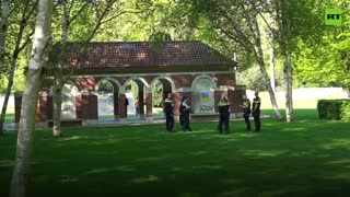 War cemetery in Netherlands sprayed with swastikas & Ukraine flags