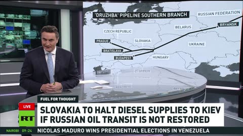 Slovakia to halt diesel supplies to Ukraine if Russian oil transit isn’t restored