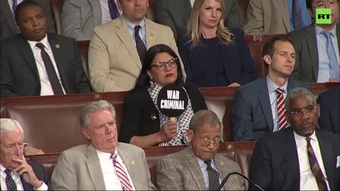 ‘War criminal’: US lawmaker silently protests during Bibi's speech in Congress