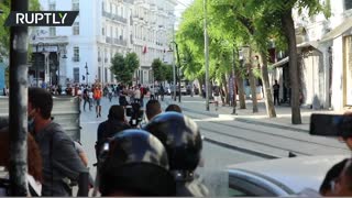 Clashes erupt at rally against police violence in Tunisian capital of Tunis