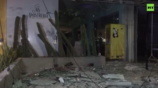 Shattered glass and rubble | Aftermath of Mexico earthquake