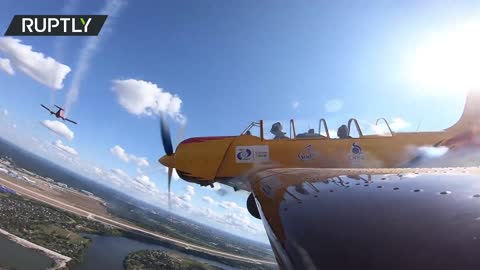 'First Flight' Aerobatics Team Perform at MAKS-2021 Air Show