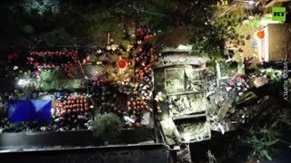 Search and rescue ops at DEADLY gas explosion site captured by drone in China’s Chongqing