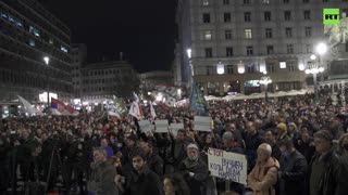 HUNDREDS of protesters denounce Serbia's new laws