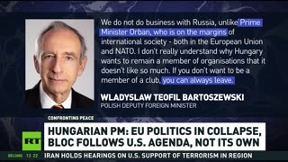 EU follows US agenda – Hungarian PM