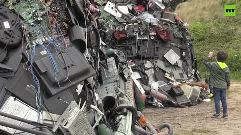 Recycled leaders | 'Mount Recyclemore' sculpture puts e-waste in the spotlight ahead of G7 Summit