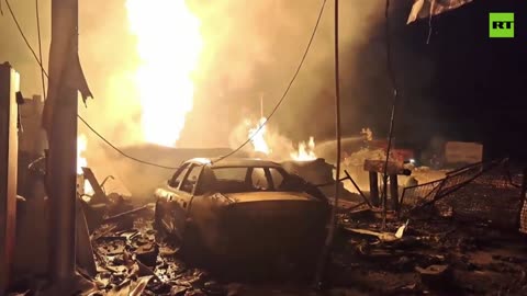 Explosion rocks gas station causing massive fire near Armenian capital