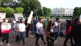 Anti-Taliban protesters rally outside White House