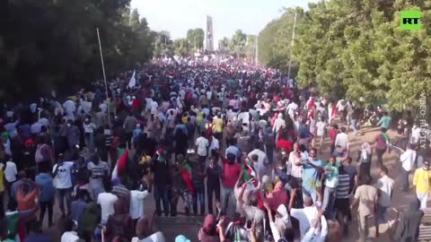 Truly MASSIVE protest floods streets of Khartoum in Sudan