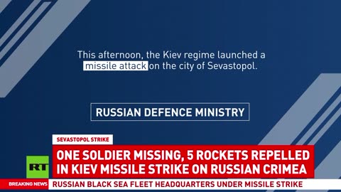 Soldier missing and five rockets repelled in missile strike on Crimea