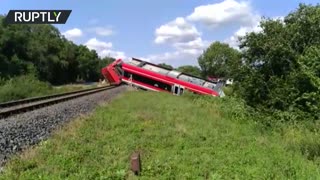Train derailed near the German-Polish border