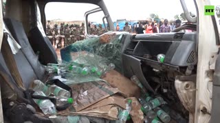 Truck carrying drinking water for French soldiers attacked by locals in Niger