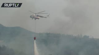 Wildfires continue to rage on in Antalya region, Turkey