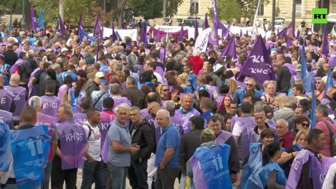 Bulgarian miners and energy workers protest against EU-backed decarbonization of economy