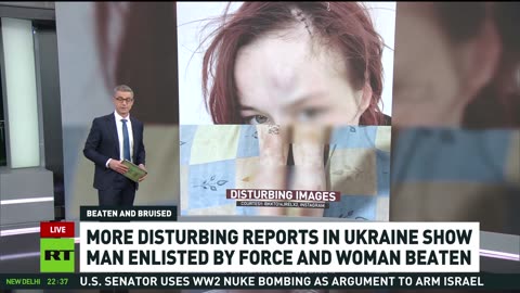 Woman beaten as man gets forcefully recruited in Ukraine