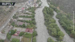 Heavy rains flood roads in Russia’s Dagestan