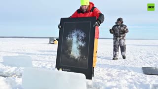 Shivering Art! World's first under-ice exhibition kicks-off in Russia's Karelia